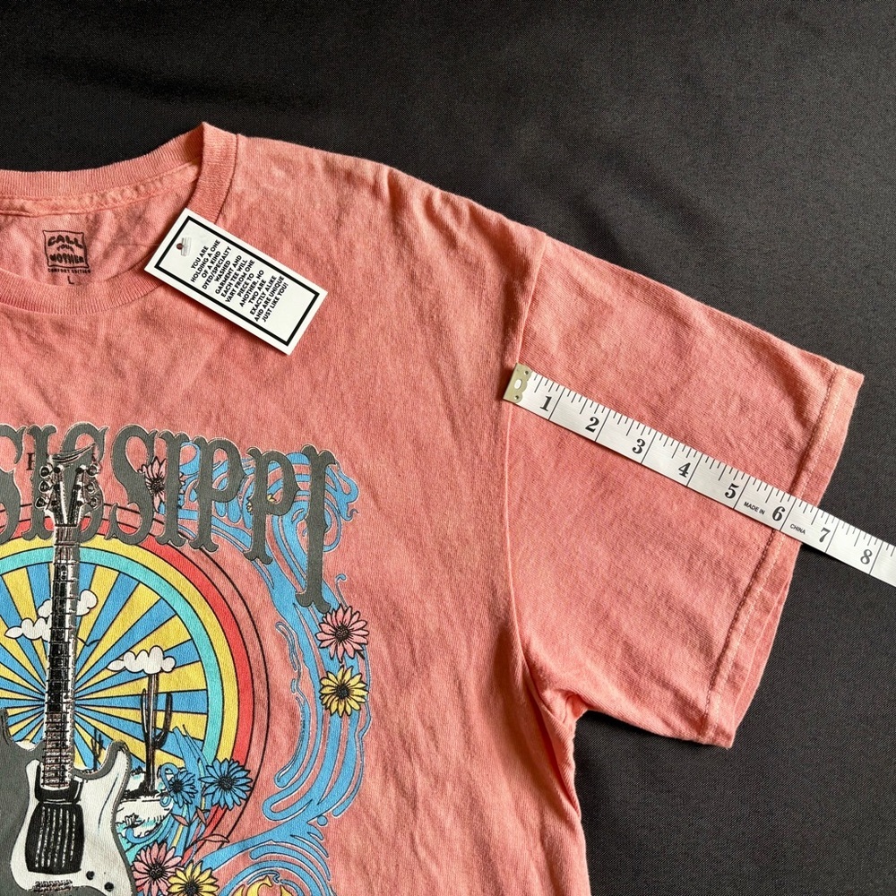 Call Your Mother Graphic T-Shirt Mississippi Men’s Size Large Music Pink - Picture 5 of 6